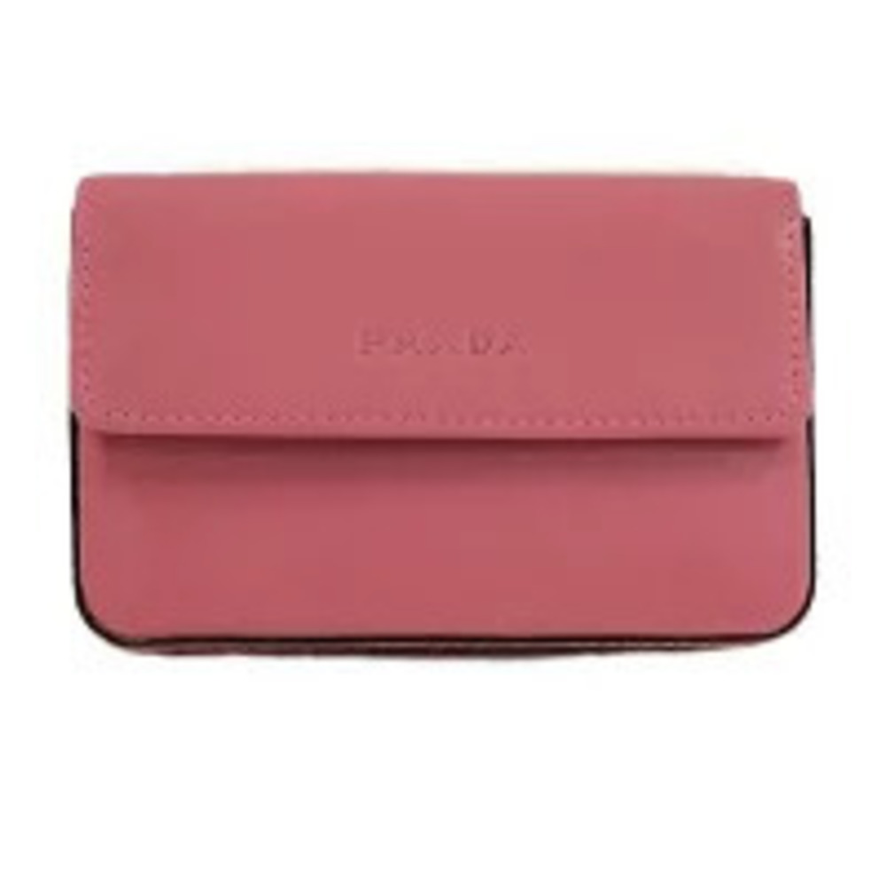 Prada Card Case Wallet Business Pink